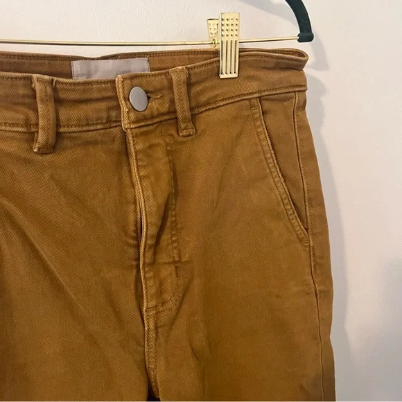 Everlane The Slim Leg Crop Pants Regular Mustard Women’s Size 2 - Picture 2 of 11